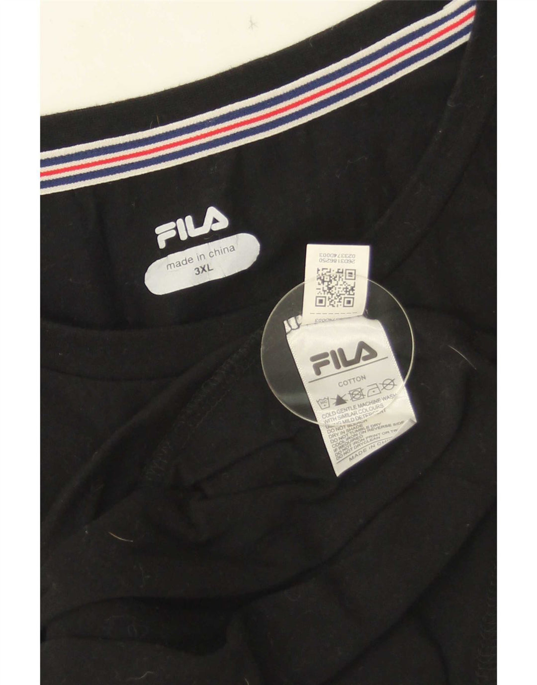 T-shirt męski Fila Top 3XL, czarny, bawełniany