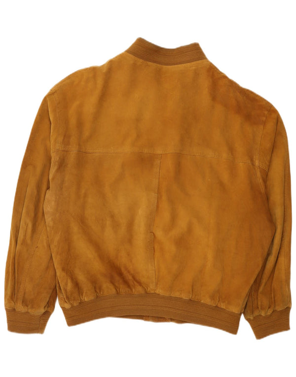 Vintage męska zamszowa kurtka bomber UK 42 XL brązowa
