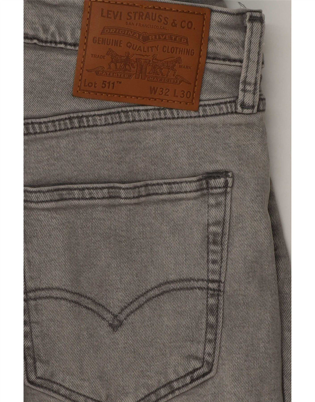 Męskie jeansy Levi's 511 Slim W32 L30 Szara bawełna