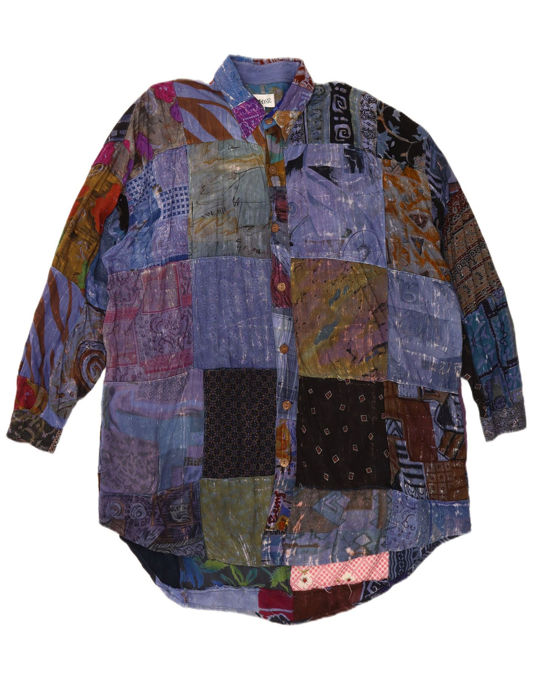 Damska sukienka oversize We Be Bop UK 18 XL, wielobarwny patchwork