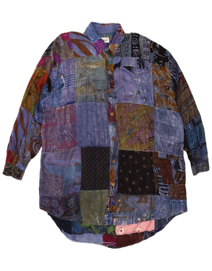Damska sukienka oversize We Be Bop UK 18 XL, wielobarwny patchwork