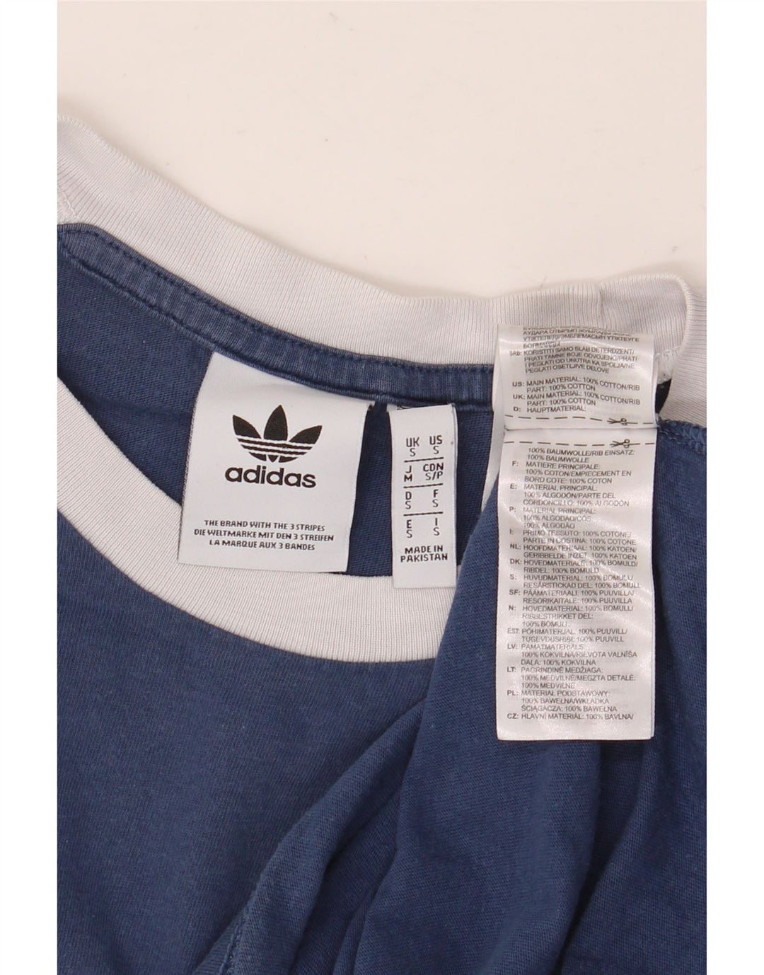 T-shirt męski ADIDAS, mały, niebieski, bawełniany