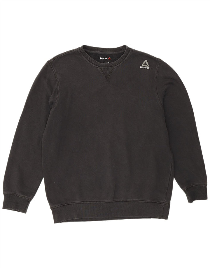 Męska bluza Reebok Sweter, duża, czarna, bawełniana