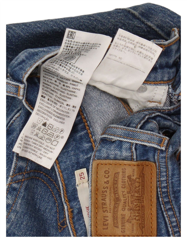 Damskie dżinsy Levi's Wedge Straight W25 L27 Niebieskie bawełniane