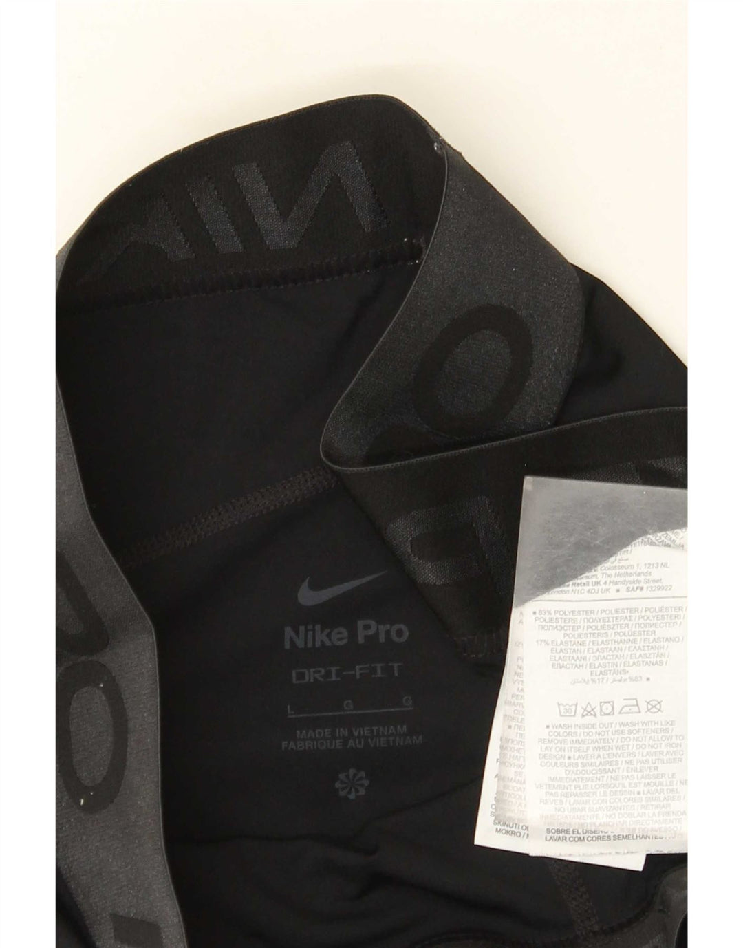 Damskie legginsy Nike Dri Fit Graphic UK 14, duże, czarne, poliestrowe
