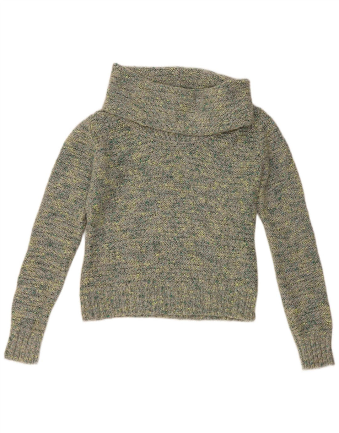 Damski sweter z wywijanym dekoltem Orsay UK 14, duży, wielokolorowy, nakrapiany