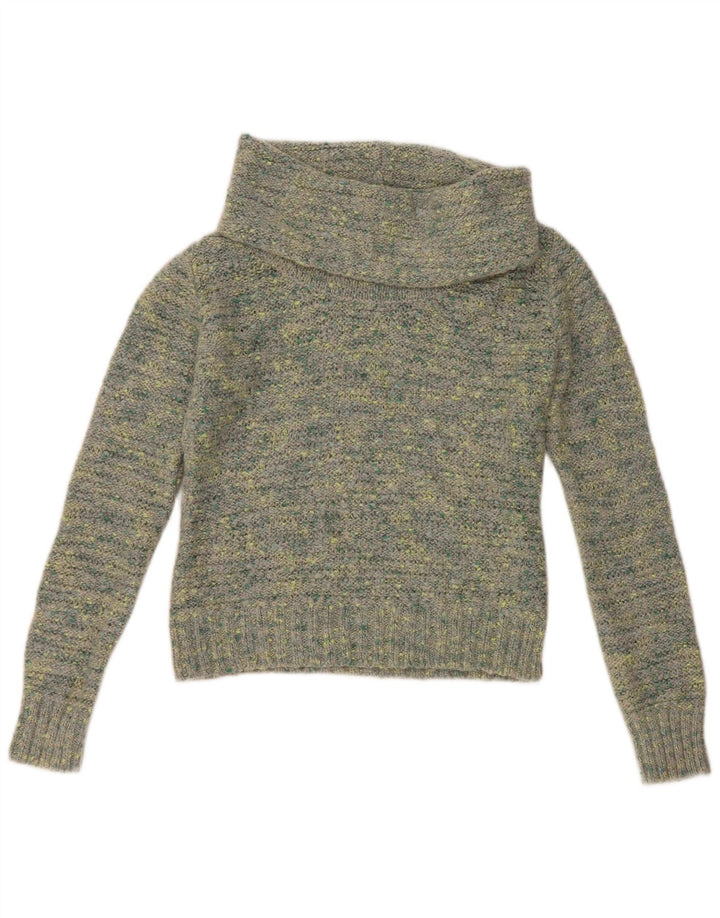 Damski sweter z wywijanym dekoltem Orsay UK 14, duży, wielokolorowy, nakrapiany