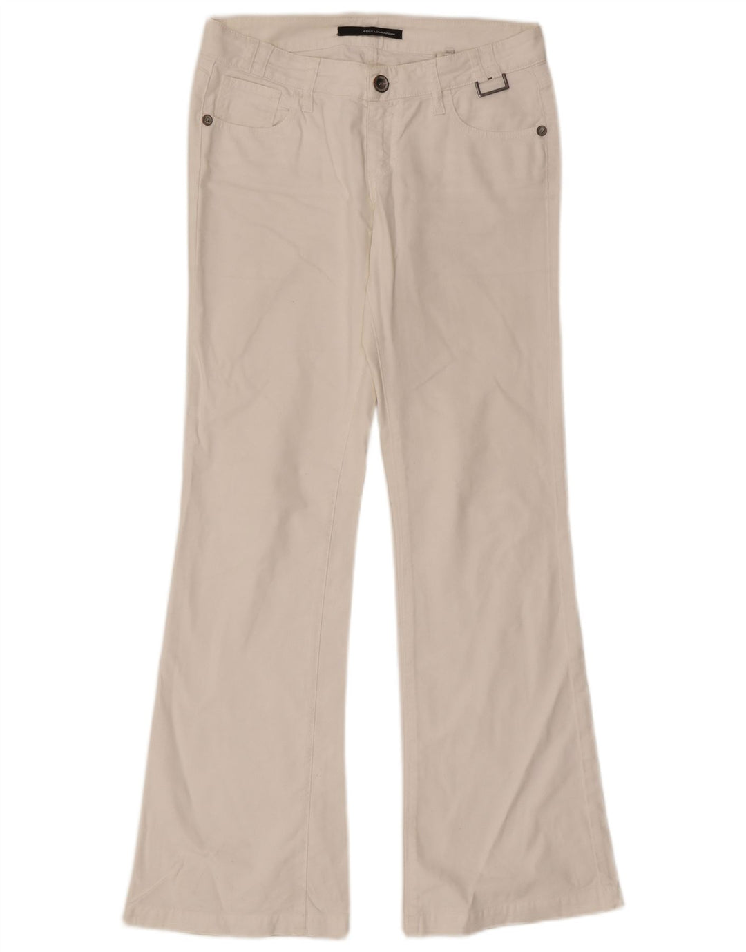 Damskie jeansy Bootcut Atos Lombardini W30 L31 Biała bawełna