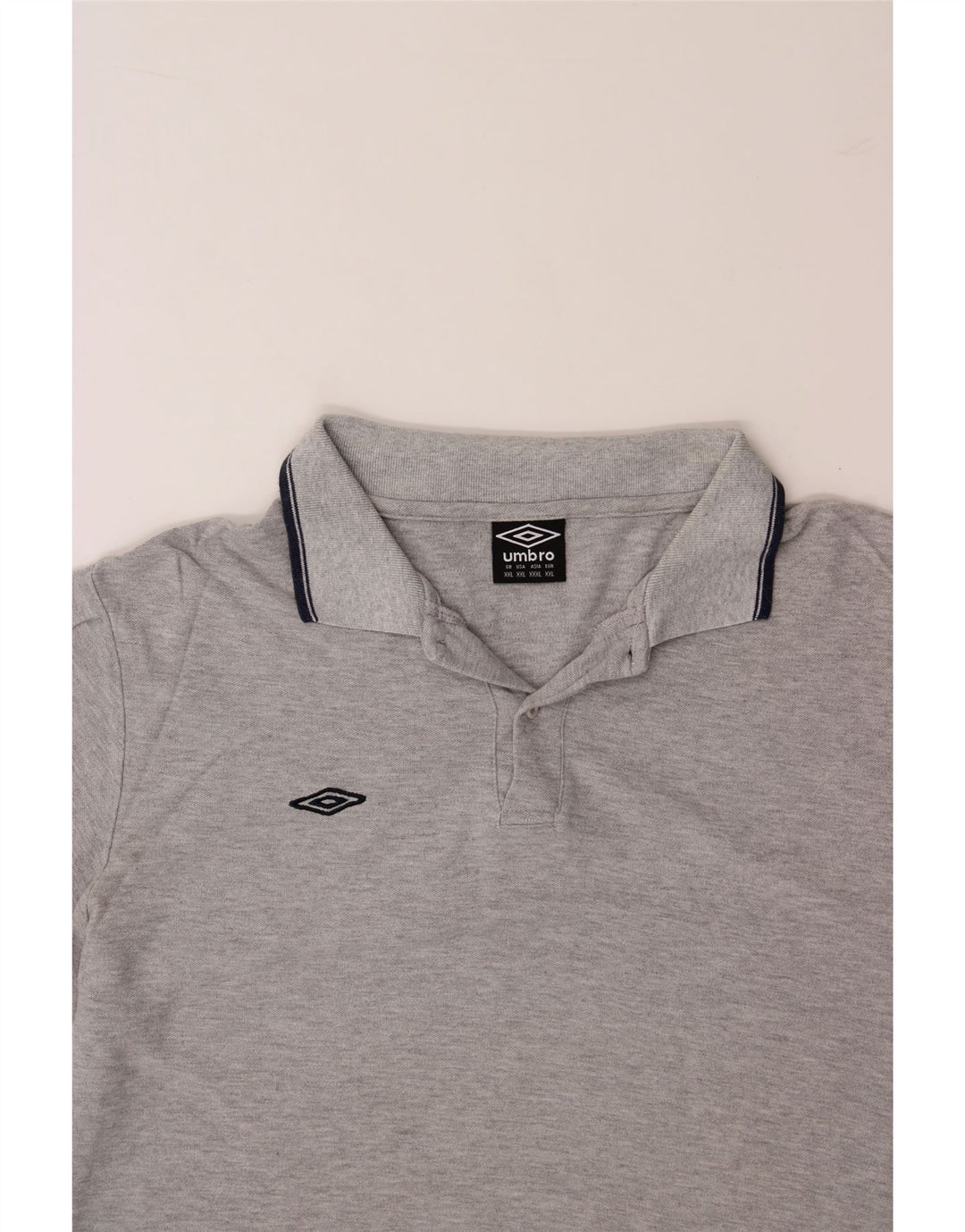 UMBRO Mens Polo Shirt 2XL Grey Cotton Vintage Umbro and Second-Hand Umbro from Messina Hembry 