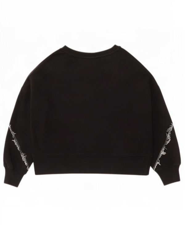 Damska bluza oversize All Saints Crop UK 6 XS, czarna bawełna