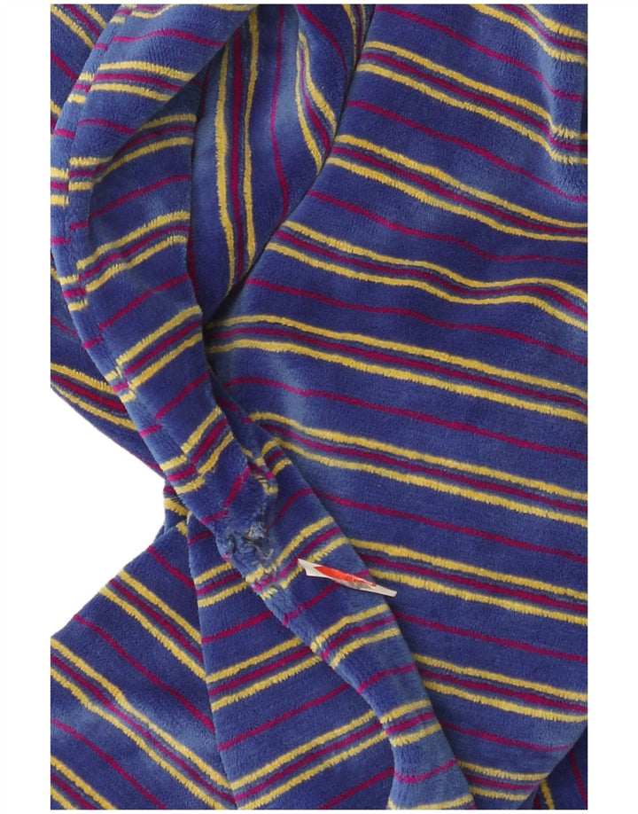 Vintage męska bluza welurowa sweter w małe niebieskie paski