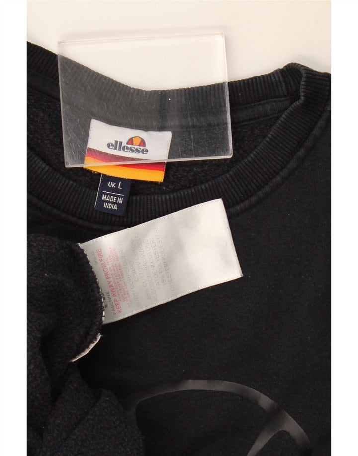 Męska bluza z grafiką ELLESSE, duża, granatowa, bawełniana