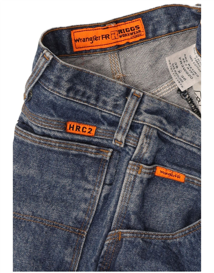 WRANGLER Męskie proste dżinsy W38 L36 Niebieskie, bawełniane