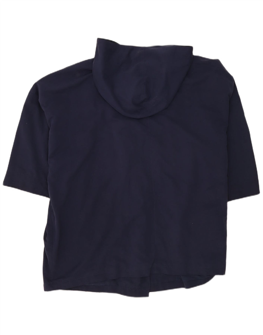 Damski płaszcz z kapturem, oversize, dwurzędowy Benetton UK 18 XL, granatowy
