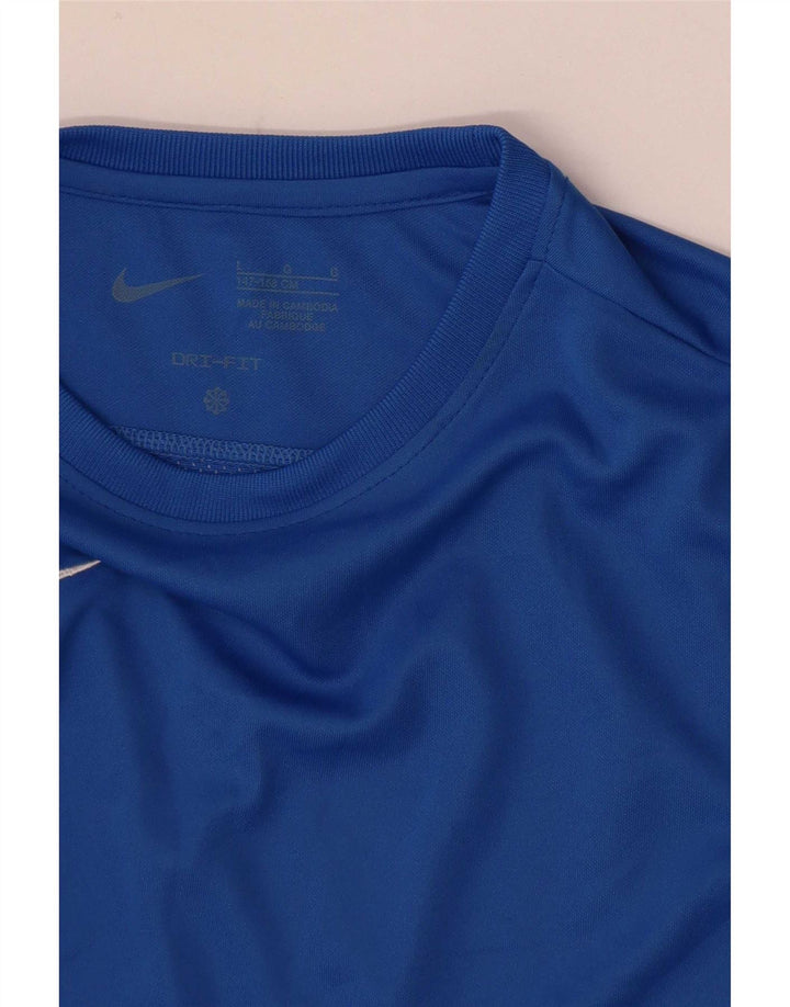 Chłopięca koszulka Nike Dri Fit z długim rękawem, 12-13 lat, duża, niebieska