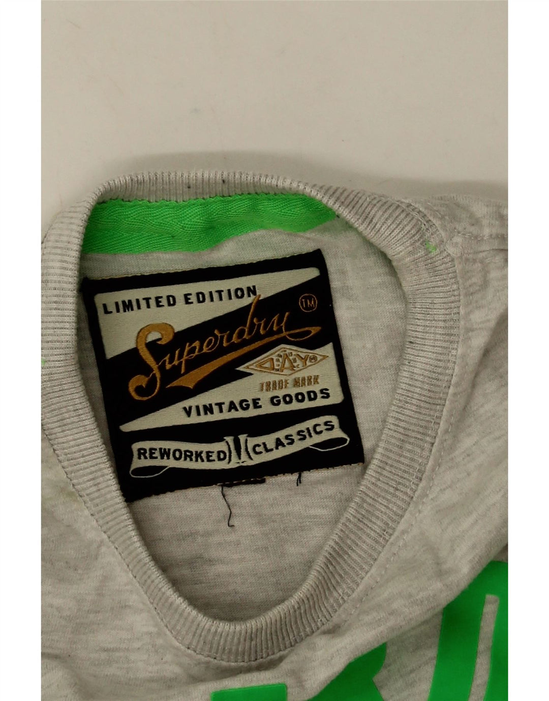 Męski T-shirt z grafiką Superdry, średnioszary, bawełniany
