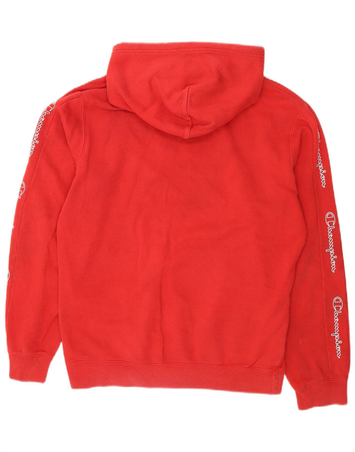 Męski sweter z kapturem Champion Graphic, średni czerwony, bawełniany