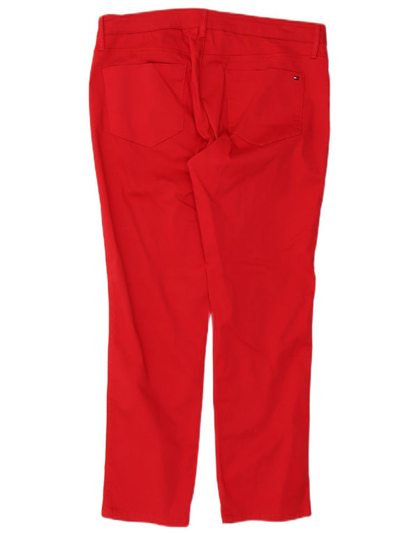 Damskie spodnie Tommy Hilfiger Milan RW Slim Fit W33 L27 Czerwona bawełna