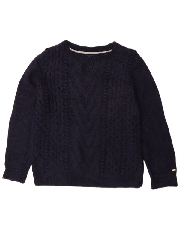 Damski sweter Tommy Hilfiger z dekoltem w łódkę UK 18 XL Granatowy akryl