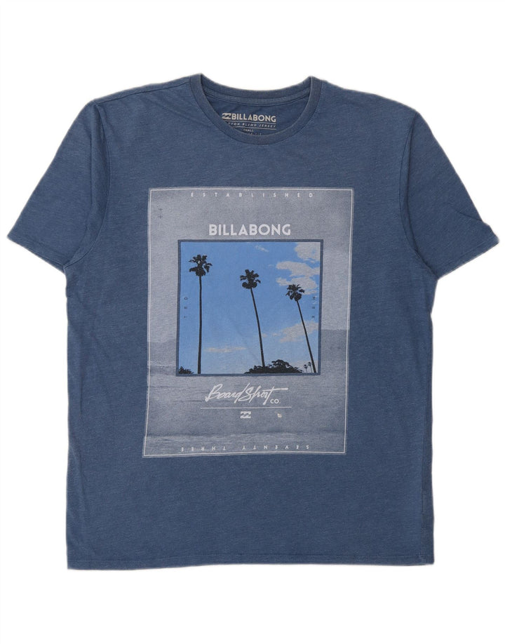Męski T-shirt z grafiką Billabong o regularnym kroju, mały, niebieski, bawełniany
