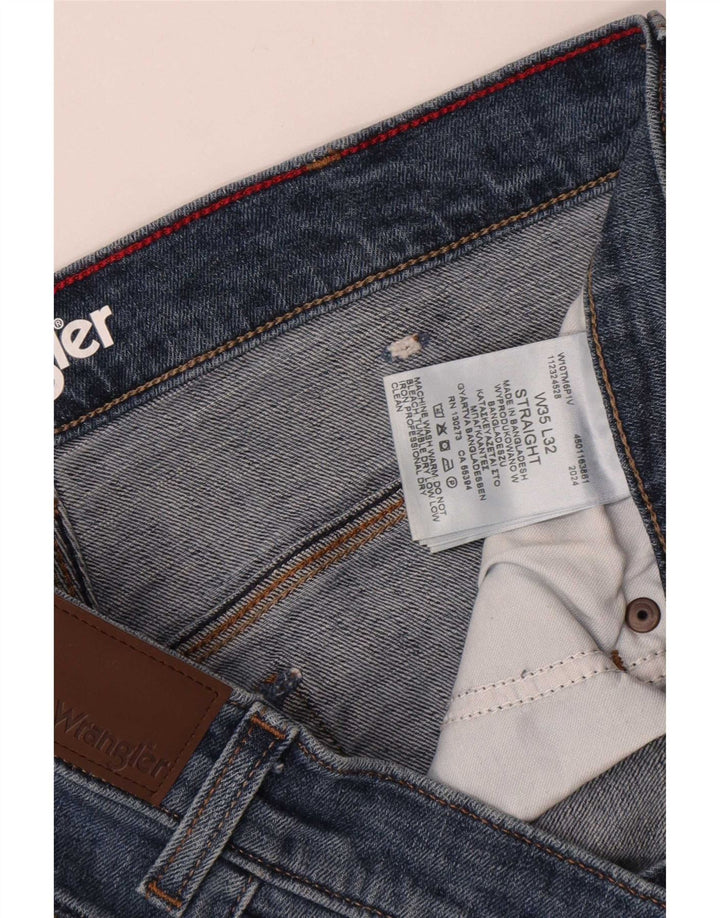 Męskie proste dżinsy Wrangler W35 L32, niebieskie, bawełniane