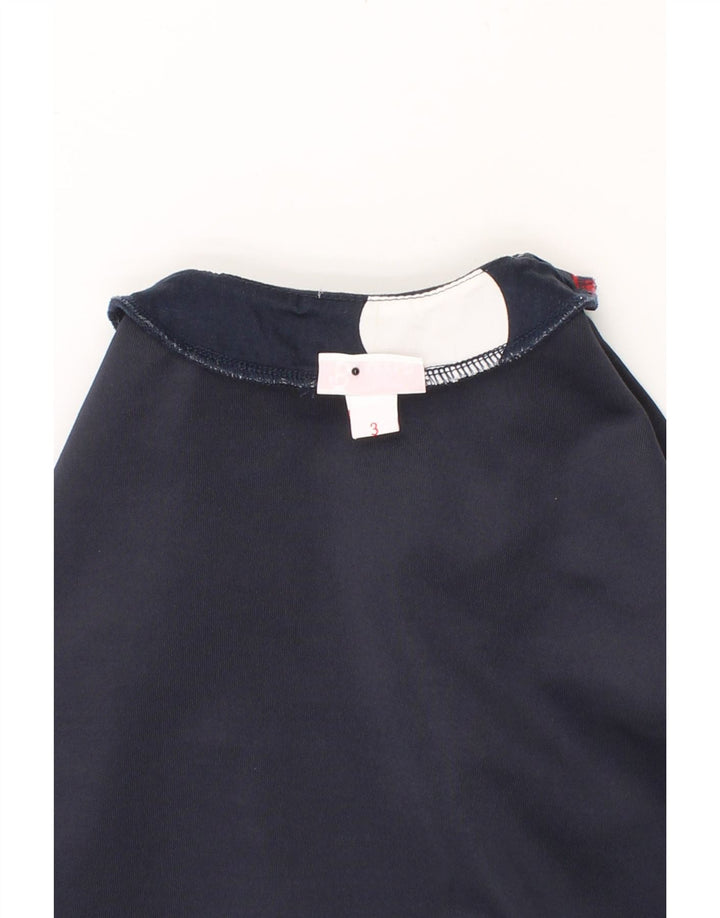 BRUMS Girls 1 Button Blazer Jacket 2-3 Years Navy Blue Vintage Brums and Second-Hand Brums from Messina Hembry 