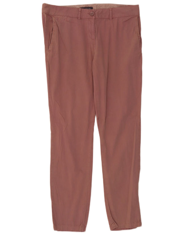 Marks & Spencer Damskie spodnie chino slim UK 14 Large W36 L30 Różowa bawełna