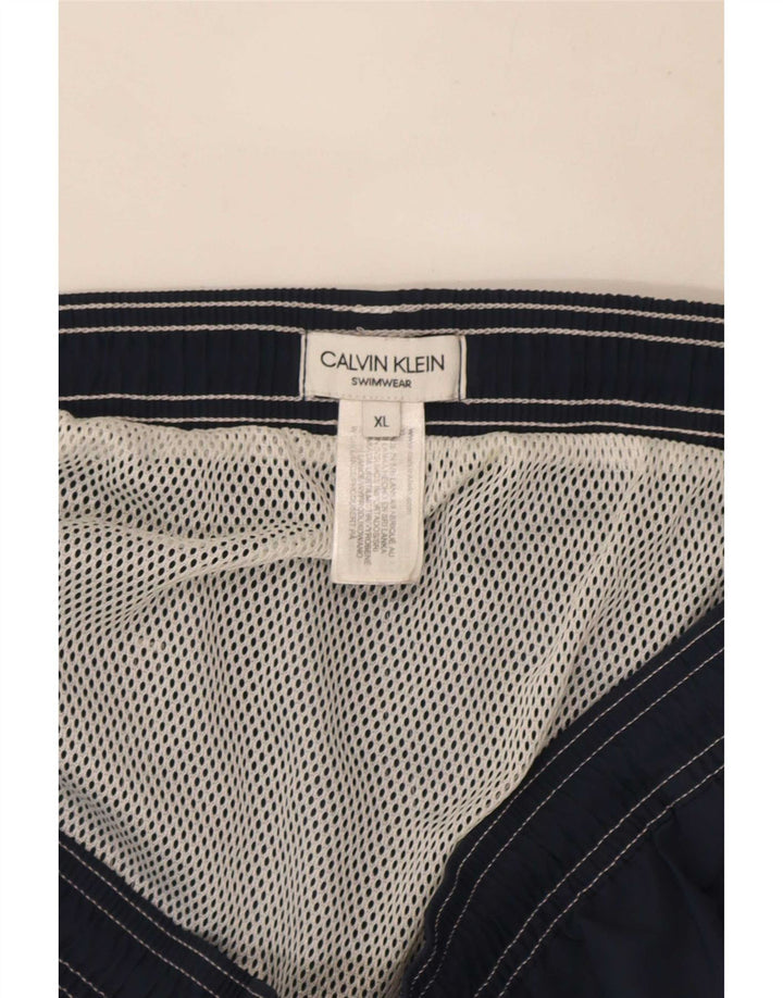 Męskie spodenki kąpielowe Calvin Klein XL, granatowe, poliestrowe