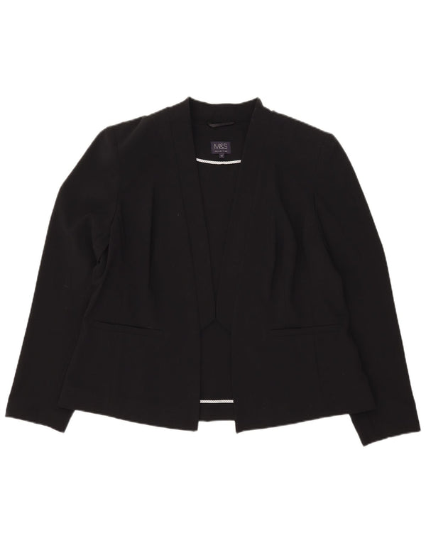 Marks & Spencer Damska otwarta marynarka UK 18 XL, czarna, poliester