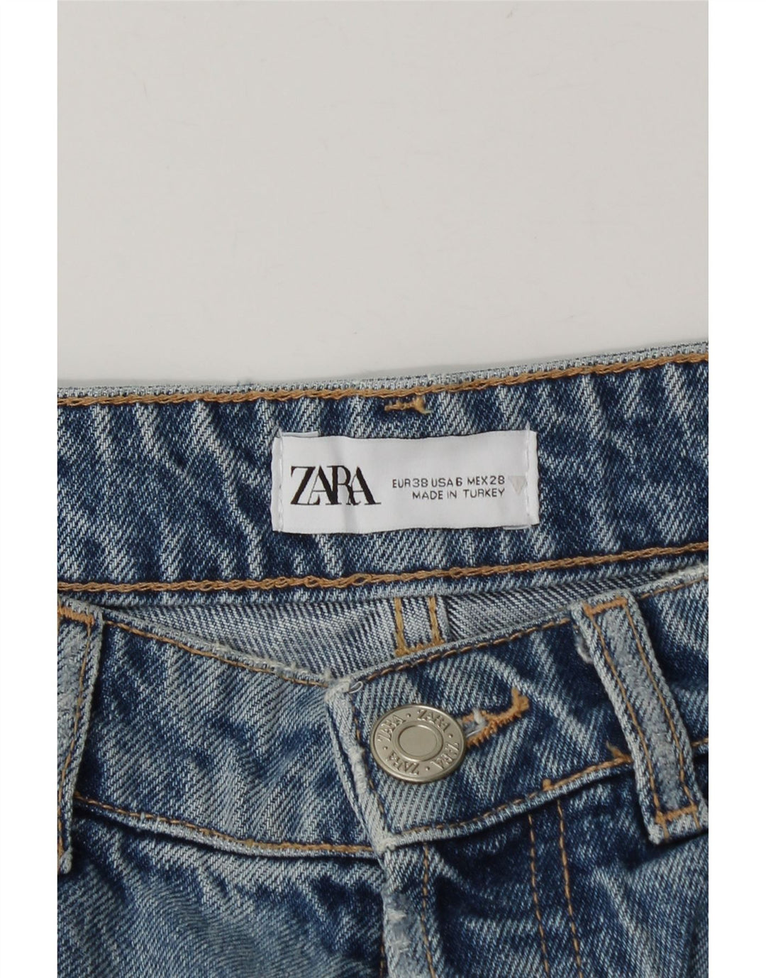 Damskie spodenki jeansowe Zara EU 38 Small W28 Niebieskie