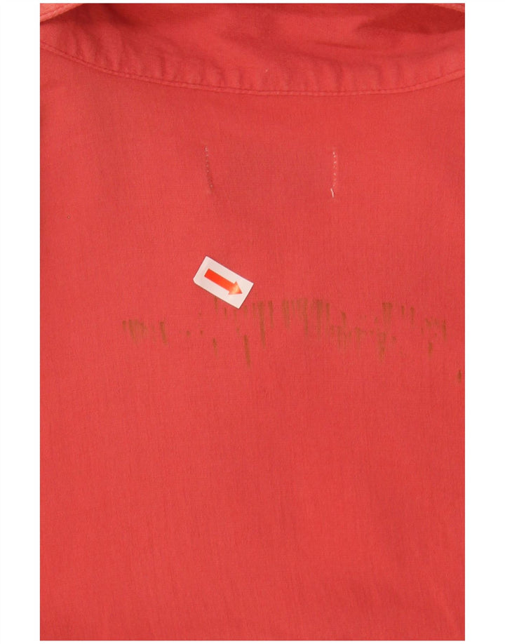 GOOSE & GANDER Womens Short Sleeve Shirt IT 46 Large Red Cotton