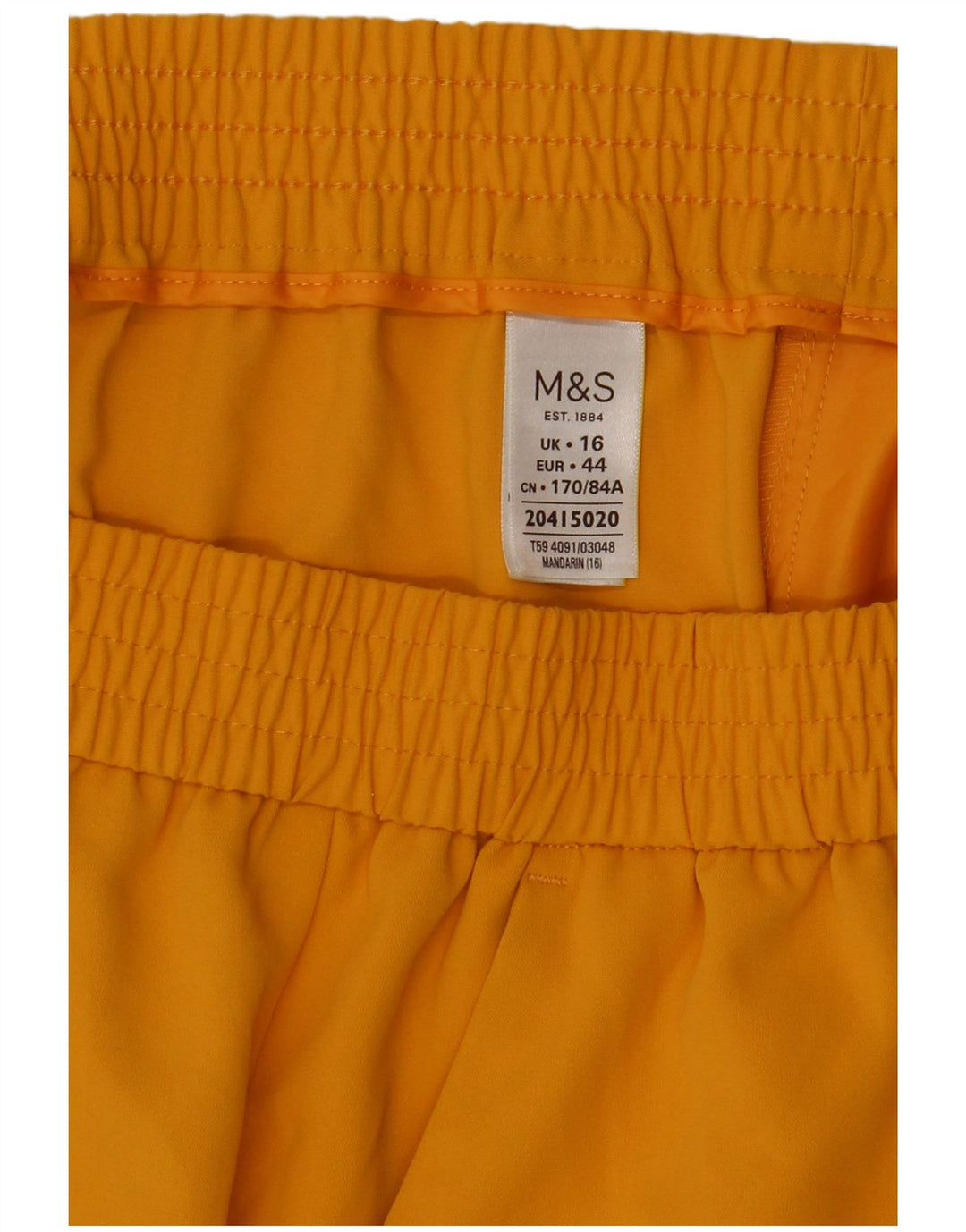 Marks & Spencer Damska prosta spódnica UK 16, duża, W34, żółty poliester