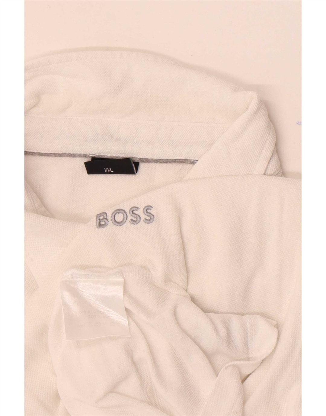 Męska koszulka polo Hugo Boss 2XL, biała bawełna