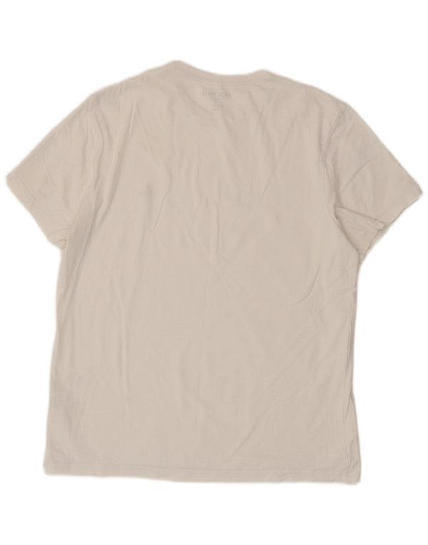 T-shirt męski Jack Wills o klasycznym kroju, średni, biały, bawełniany