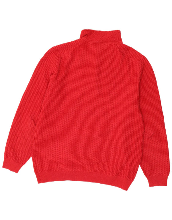 Męski sweter zapinany na zamek Massimo Dutti XL, czerwony, bawełniany