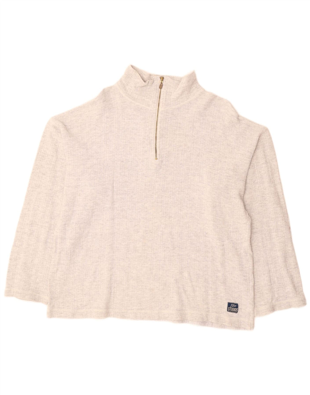 Sweter damski VINTAGE z zamkiem błyskawicznym UK 18 XL, szary