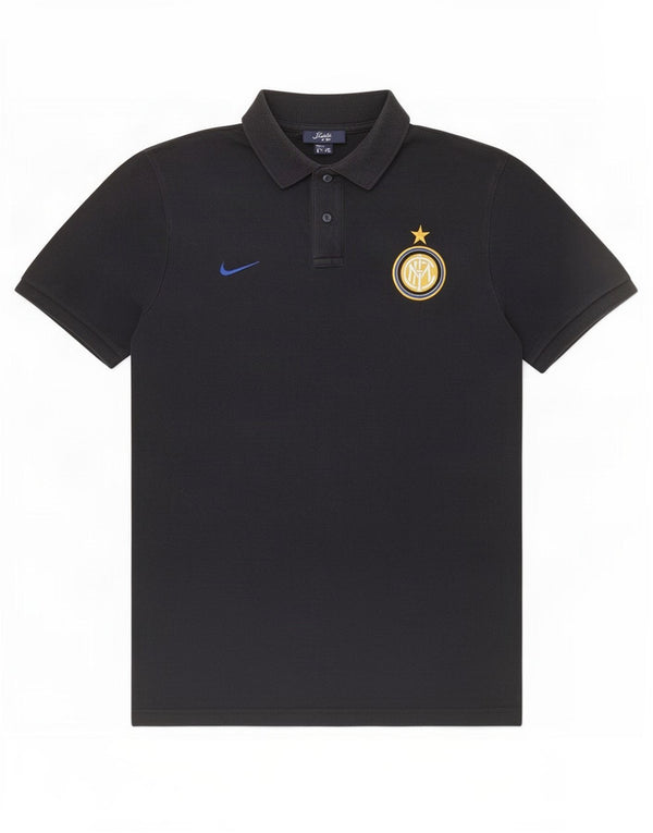 Męska koszulka polo Nike Inter Mediolan, średnia czarna, bawełniana
