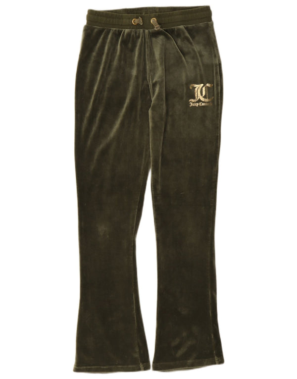 Welurowe spodnie dresowe dla dziewczynki Juicy Couture 12-13 lat, khaki, poliester