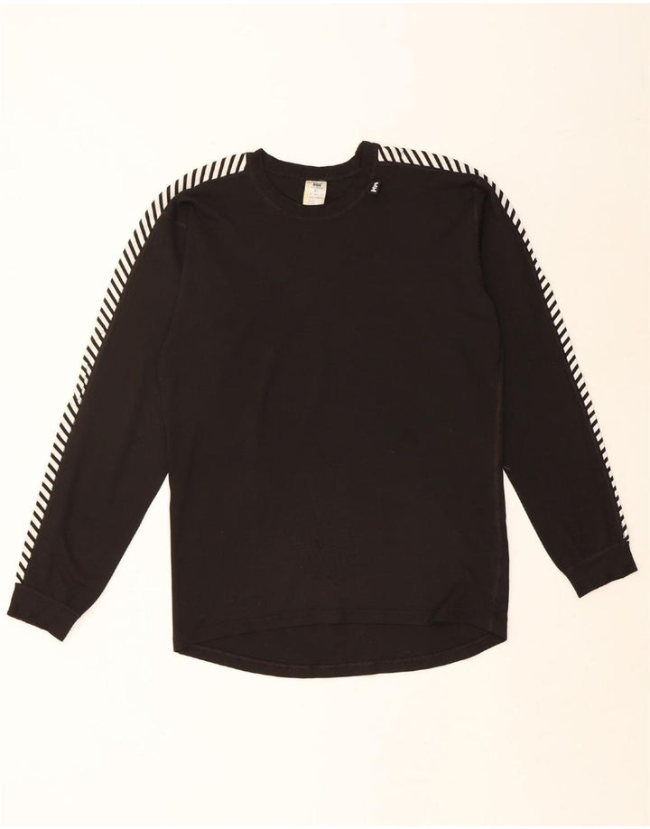 HELLY HANSEN Womens Graphic Top Long Sleeve UK 18 XL Black Polyester