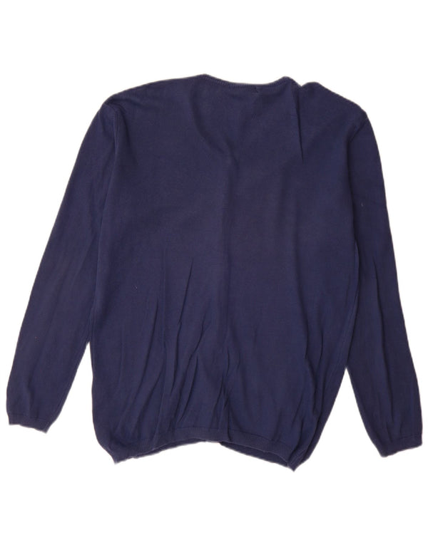 Sweter damski Zara UK 14, średni granatowy, bawełniany