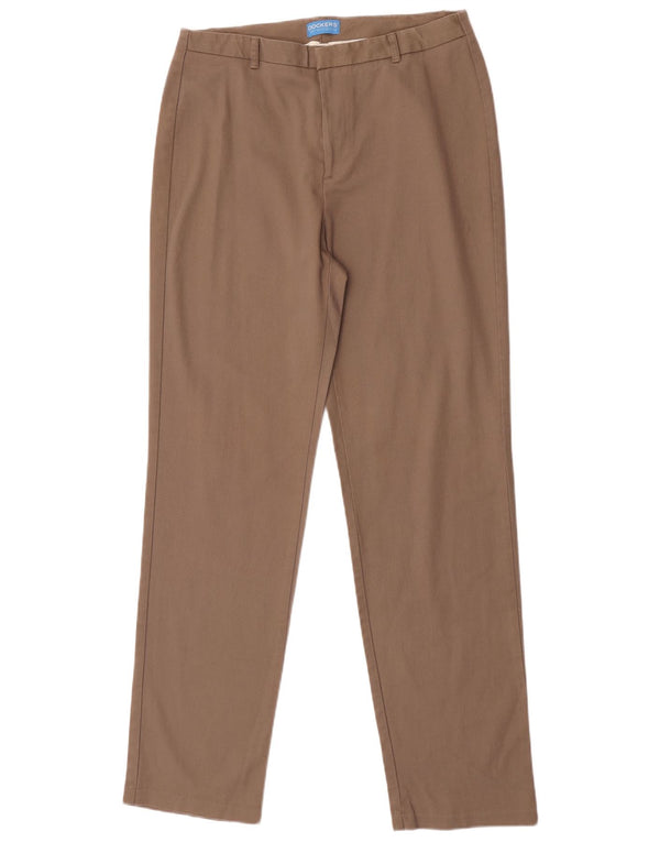 Damskie spodnie codzienne z wysokim stanem Dockers US 12 Large W32 L32 Beżowe