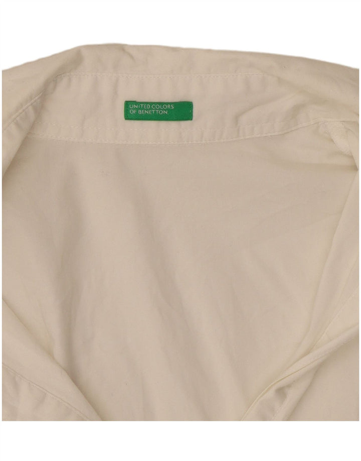 Damska koszula pulowerowa Benetton UK 10, mała biała