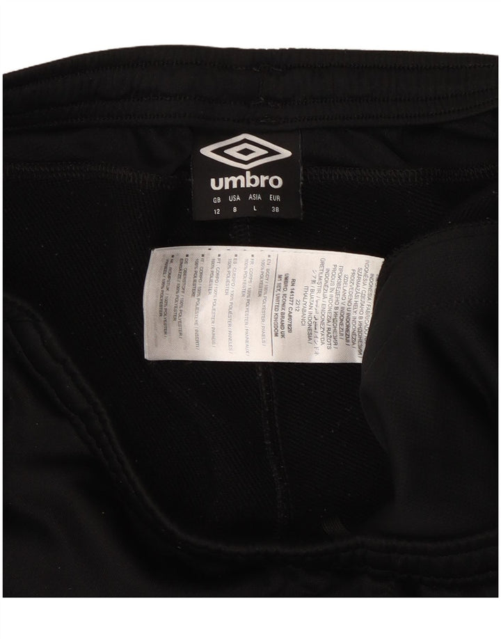 Damskie spodnie dresowe Umbro UK 12, średni czarny, kwiatowy poliester