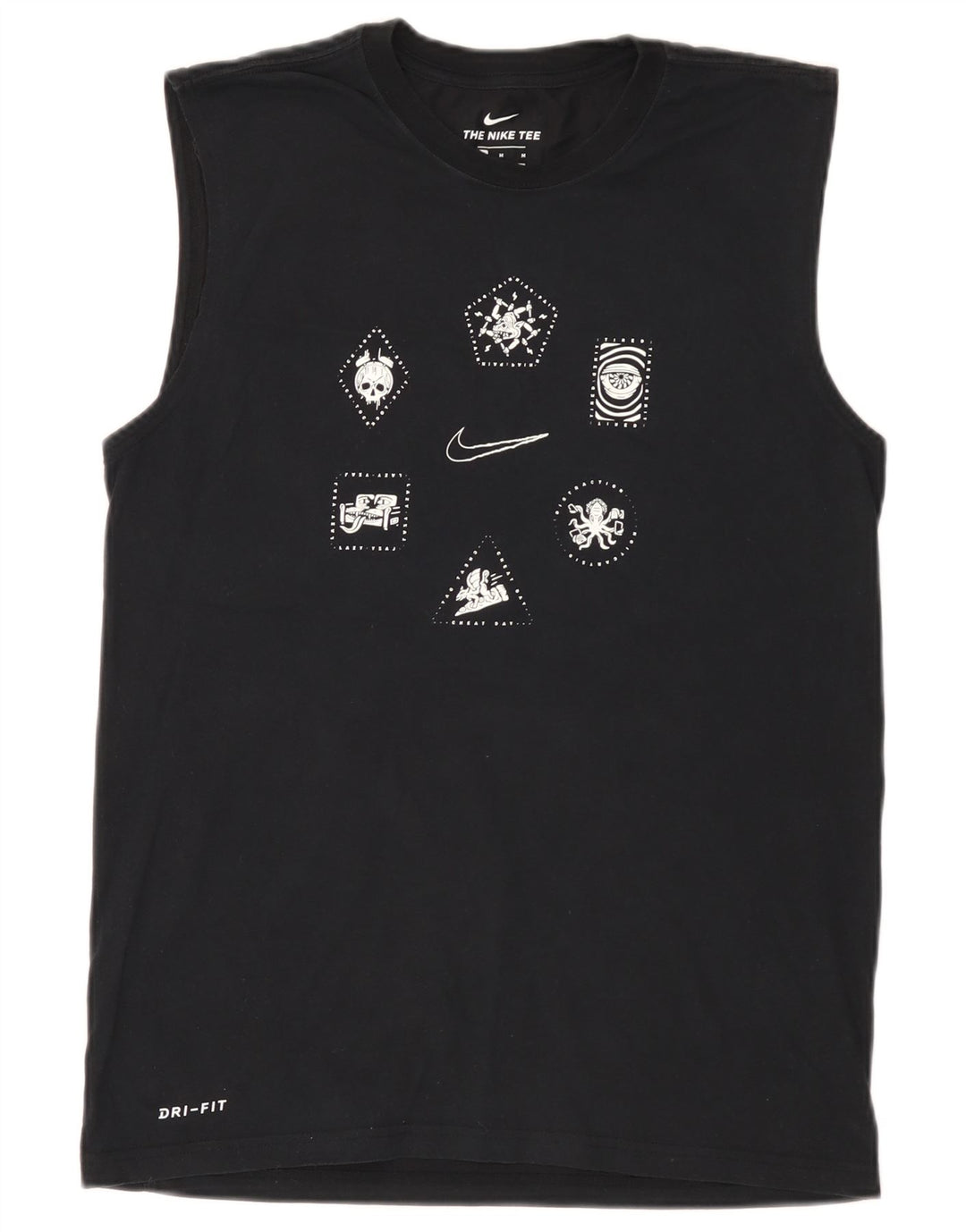 Męska kamizelka z grafiką Nike Dri Fit, średnia czarna