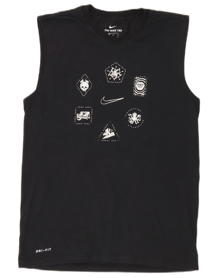 Męska kamizelka z grafiką Nike Dri Fit, średnia czarna