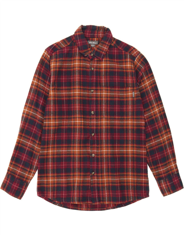 EDDIE BAUER Mens Flannel Shirt Small Multicoloured Check Cotton Vintage Eddie Bauer and Second-Hand Eddie Bauer from Messina Hembry 