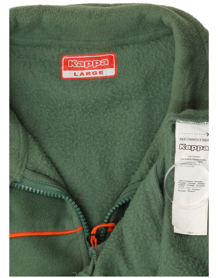 Męska kurtka polarowa Kappa UK 40, duża, zielona, poliestrowa