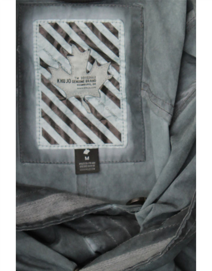 KHUJO Womens Hooded Parka Jacket UK 14 Medium Blue Cotton Modern Vintage KHUJO and Second-Hand KHUJO from Messina Hembry 