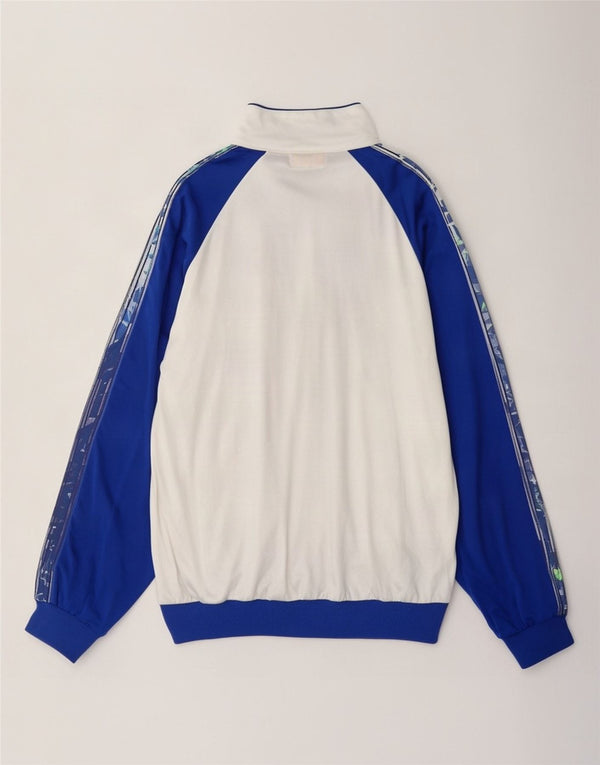 Męska kurtka dresowa Asics o luźnym kroju IT 44 XS, biała, blokowa kolor, retro