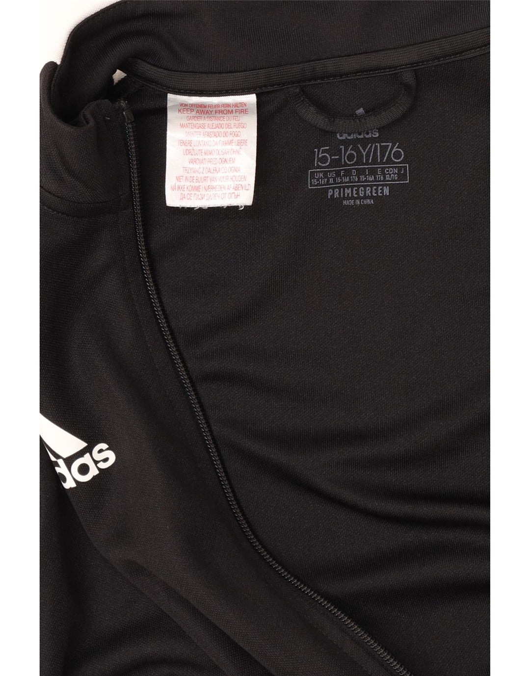 Chłopięca kurtka dresowa ADIDAS Aeroready 15-16 lat, czarna, poliester